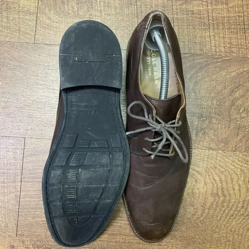 Mens Cole Haan Grand OS Brown‎ Leather Oxford Dress Shoes Size 10.5 M EUC